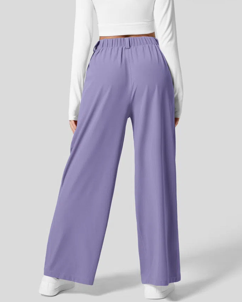 Waffle Wide Leg Casual Suit Pants（Pre-sale）