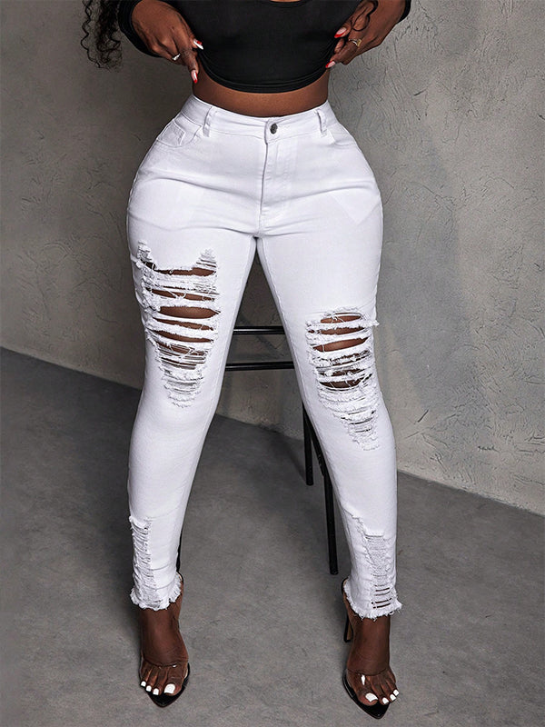 White Ripped Jeans