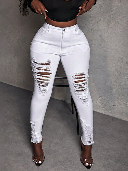 White Ripped Jeans