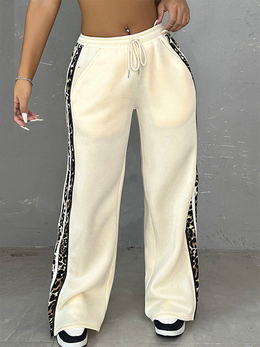Plus-Size Leopard Combo Pants