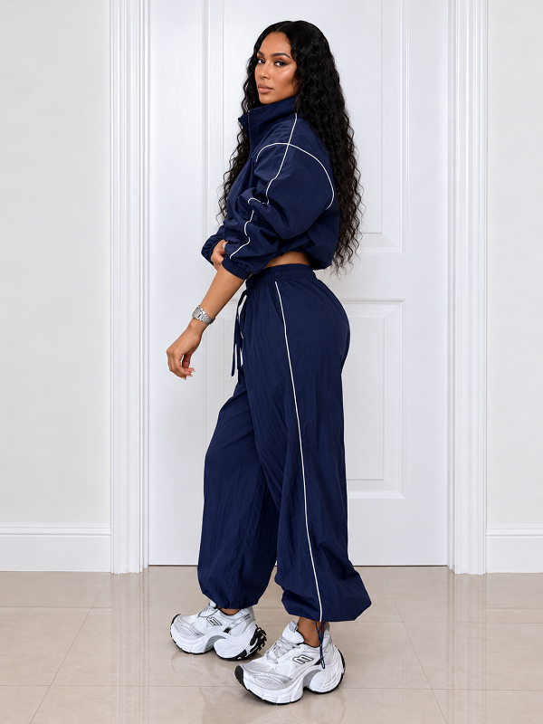 Solid Line Jacket & Jogger Pants Set