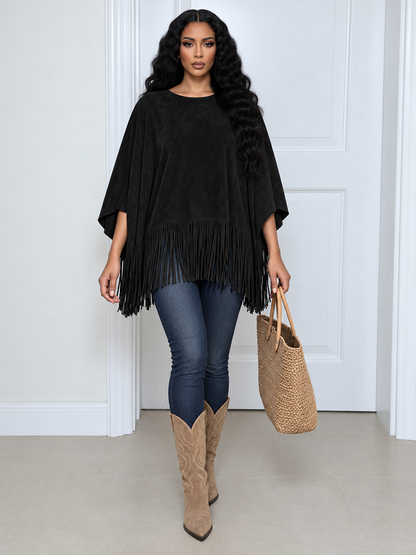 Solid Fringed Tee