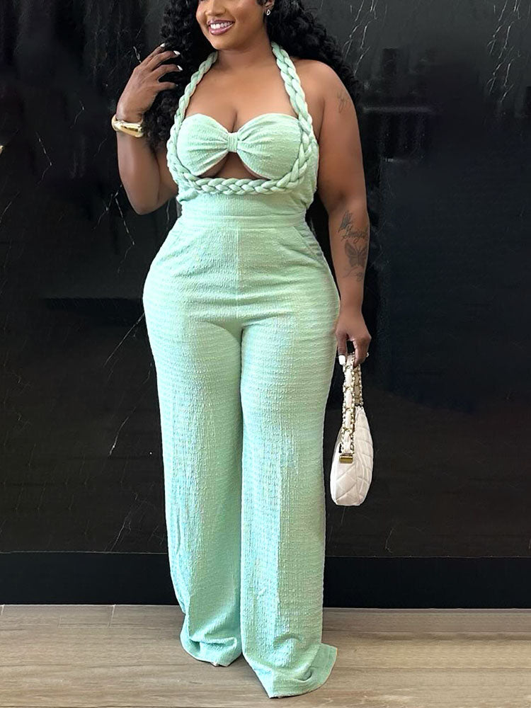 Braided Halter Jumpsuit