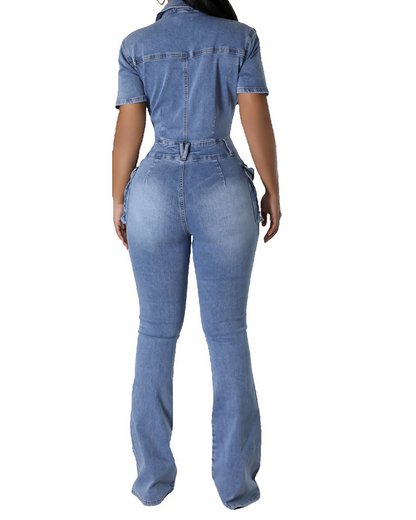 Overalls aus gewaschenem Denim