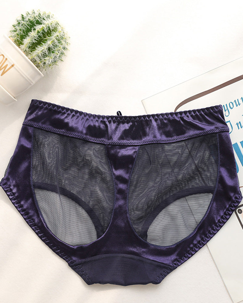 Sexy Butt-Lifting Mesh Panties Navy One Size