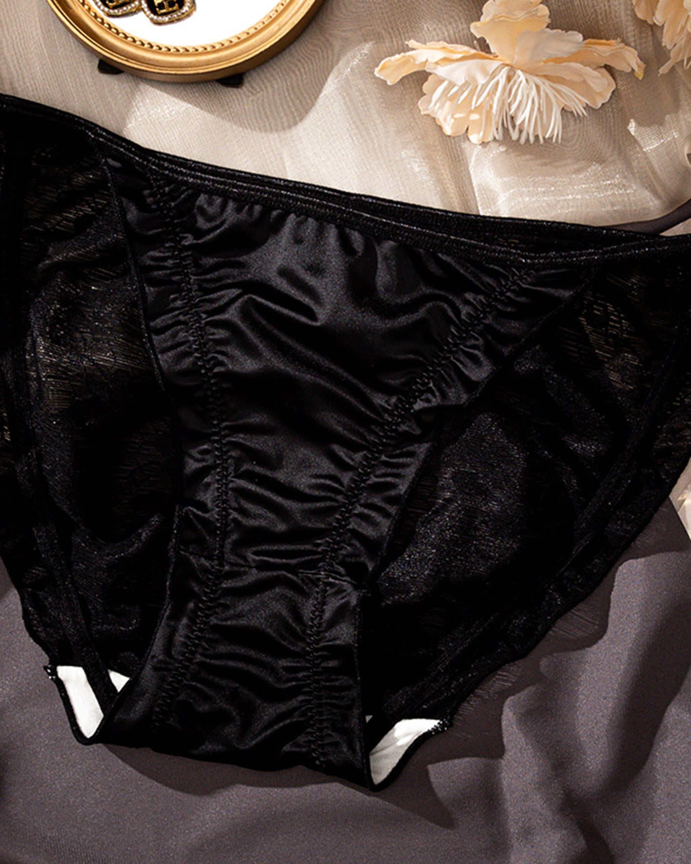 Vintage Lace Panties Women Black