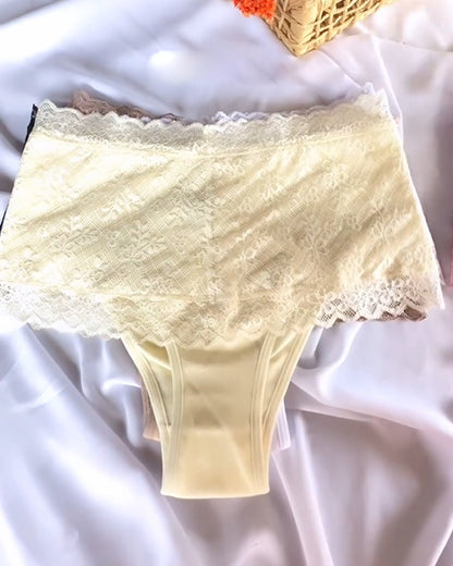 Lace Shaped Panties Yellow