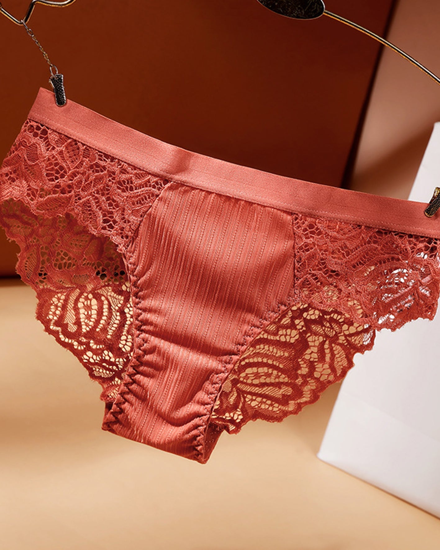 Sexy Lace Underwear Brown