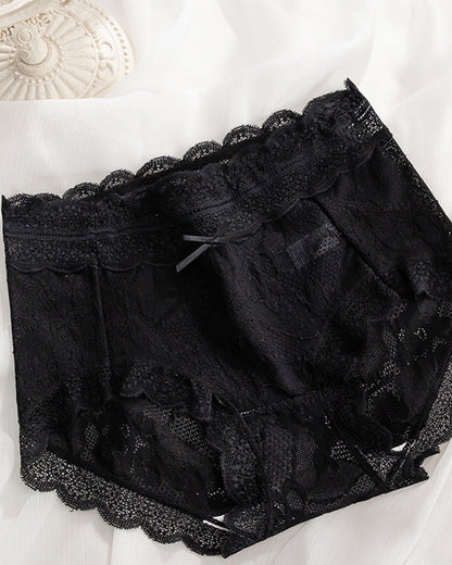 Silk Lace Underwear For Ladies Black