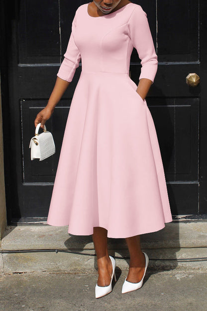 So Splendid 3/4 Sleeve Swing Dress