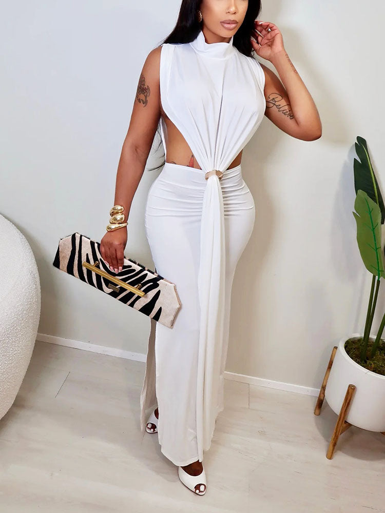 Bold Draped Maxi Dress