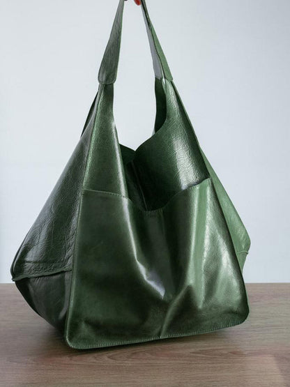 Large Capacity Leather Tote