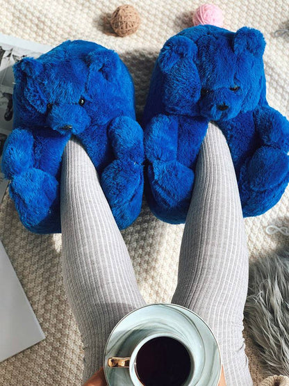 Fluffy Teddy Bear Slippers