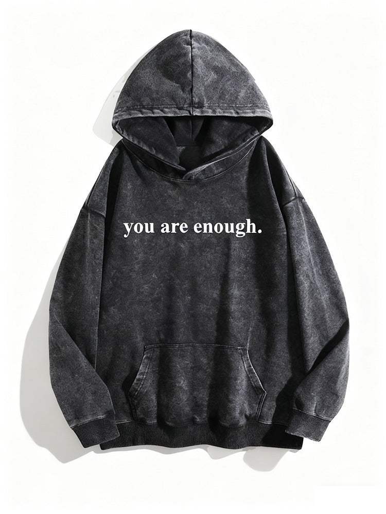 You're enough Vintage-Wash Hoodie