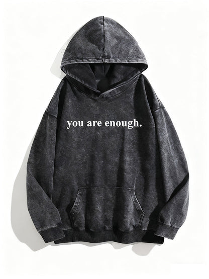 You're enough Vintage-Wash Hoodie