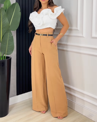 Casual Wide Leg Dress Pants (Pre-sale)