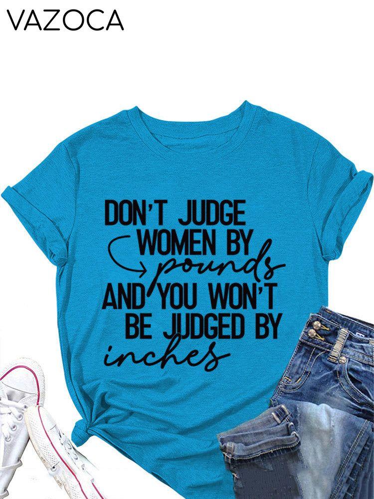 Don't Judge Tee Aqua Blue