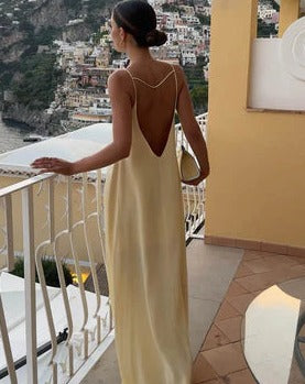 Backless Vacation Long Dress