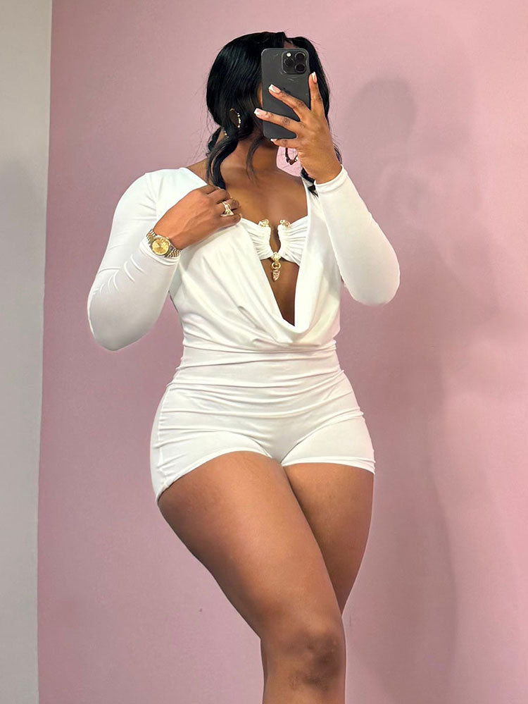 Sultry Plunge Romper