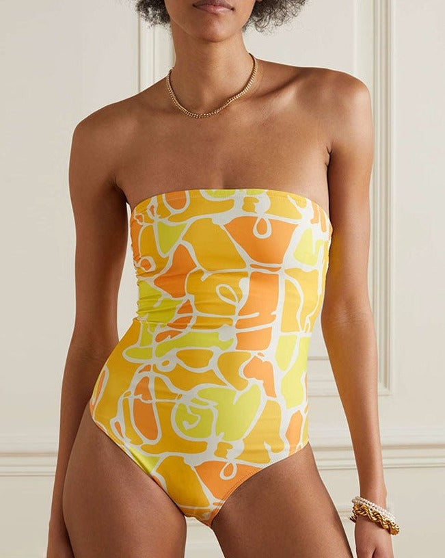 Fashion Print One Piece Swimsuit Set Only One Piece