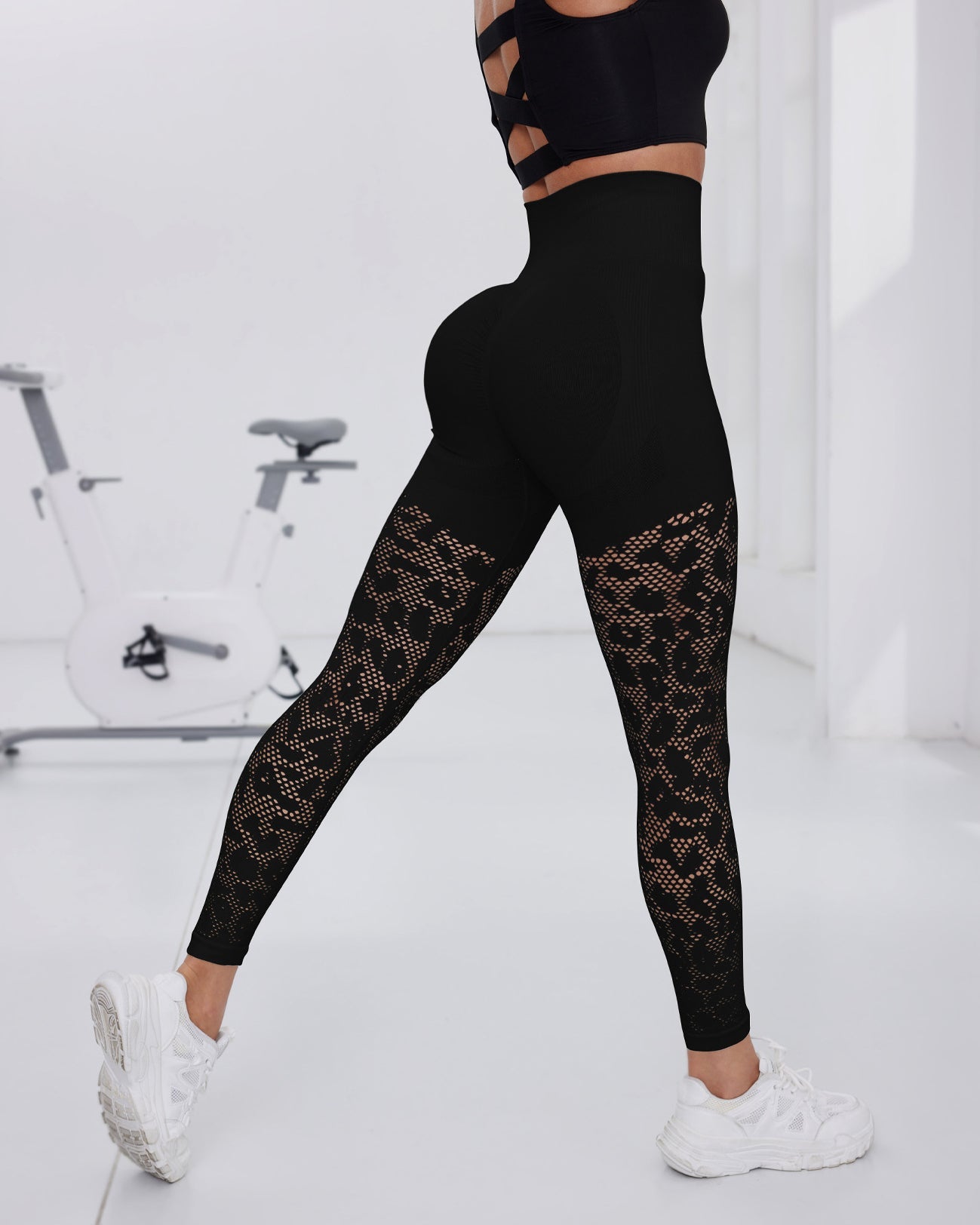 Seamless Mesh Breathable High Elastic Sweatpants