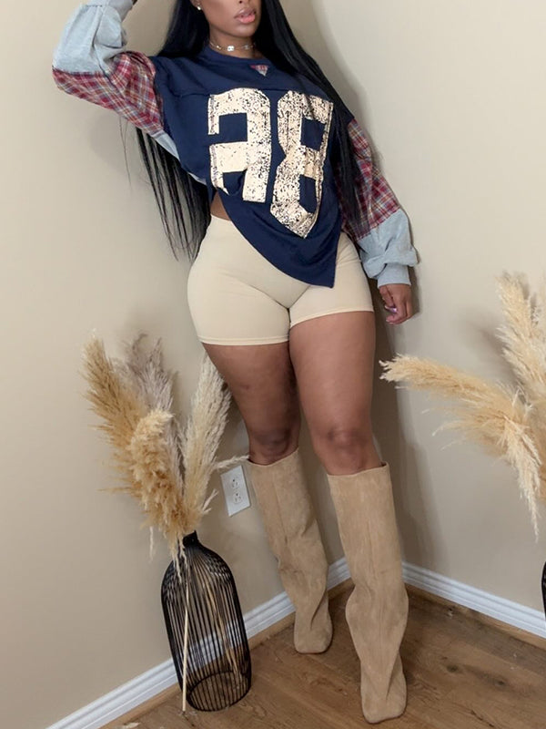 Plaid Combo Sweatshirt