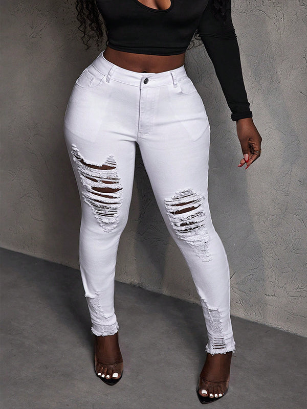 White Ripped Jeans