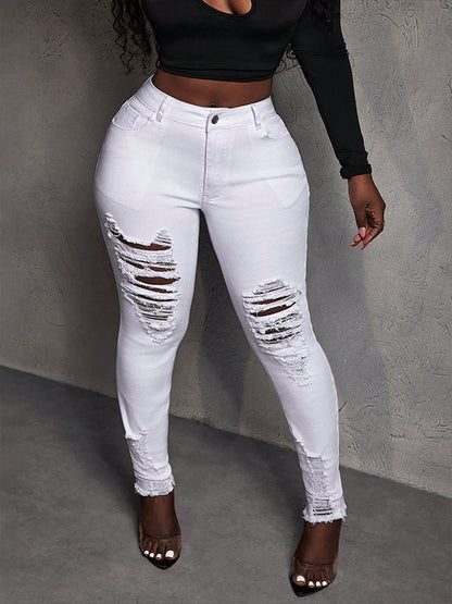 White Ripped Jeans