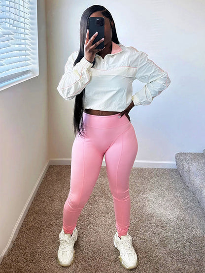 Athletic Jacket & Leggings Track Set