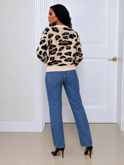 Knit Leopard Sweater