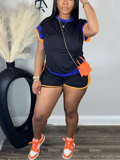 Colorblock Shorts Set