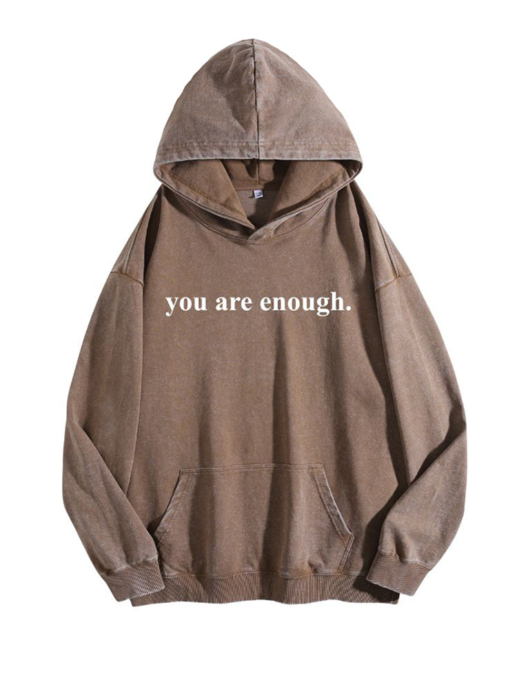 You're enough Vintage-Wash Hoodie