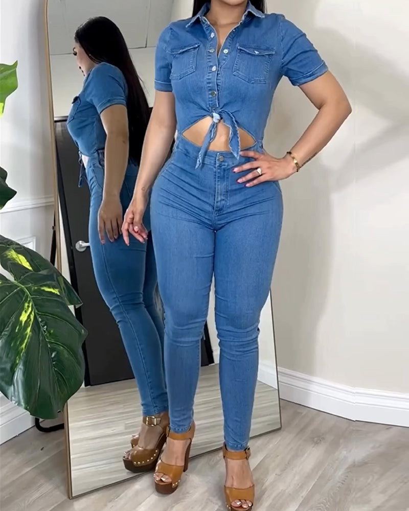 Skinny Jumpsuit 2-Piece Set (Pre-sale)