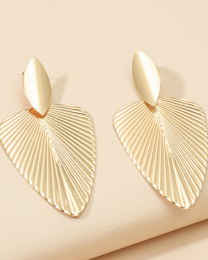 Exaggerated Geometric Metal Earrings