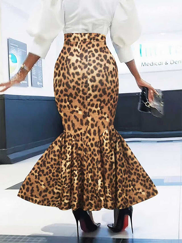 Leopard Mermaid Skirt