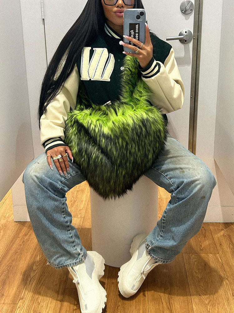 Faux Fur Shoulder Bag