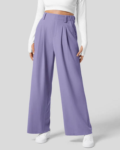 Waffle Wide Leg Casual Suit Pants（Pre-sale）