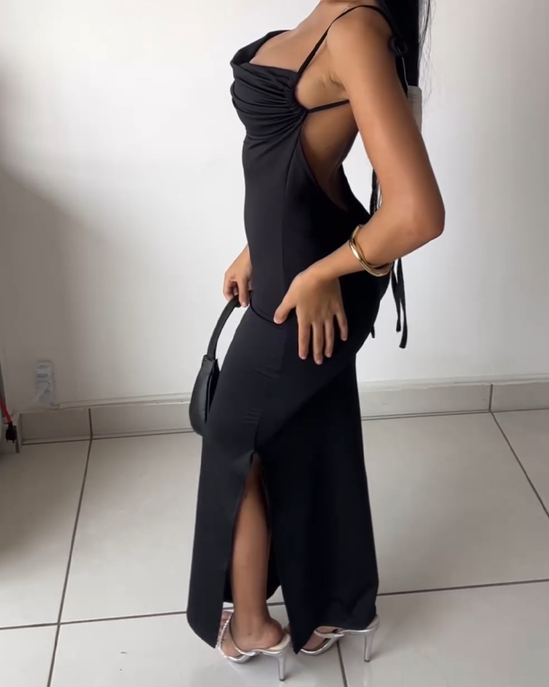 Slinged Sexy  Backless Slim Fit Dress (Pre-Sale)