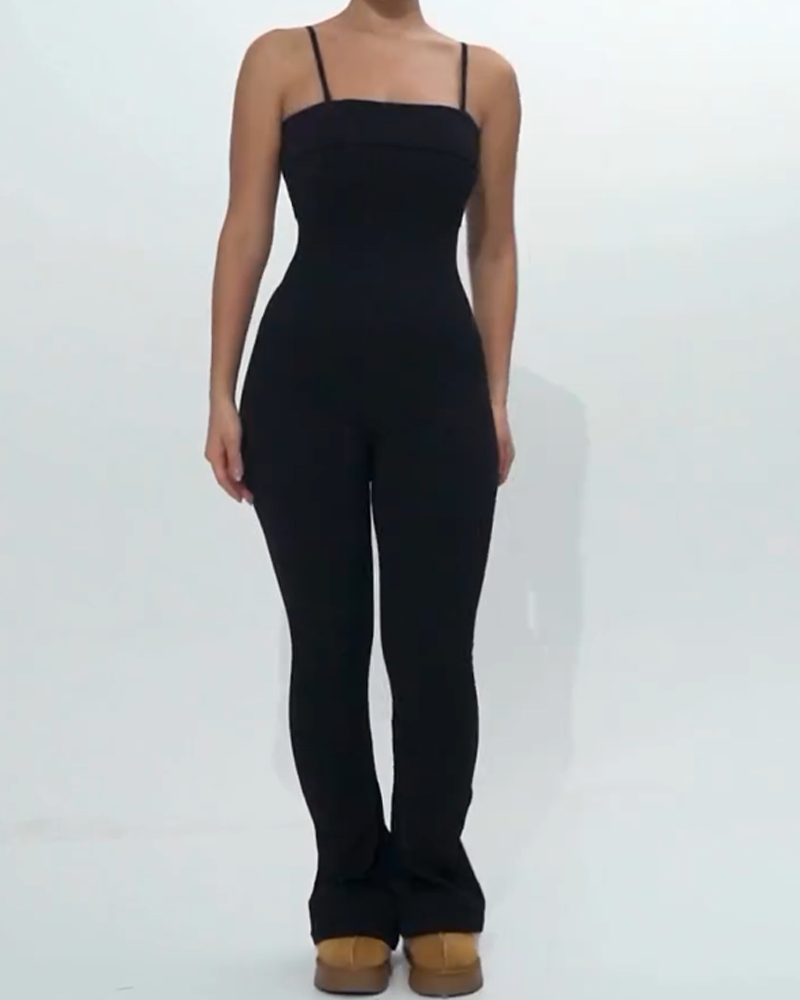 Sexy Backless Solid Color Jumpsuit (Pre-Sale)