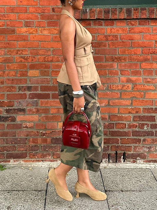 Camo Cargo Capris Pants