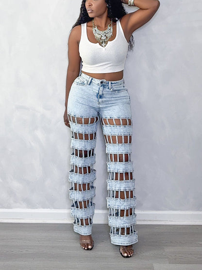 Cutout Denim Jeans