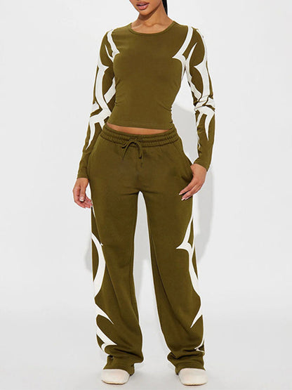 Printed Top & Pants Set