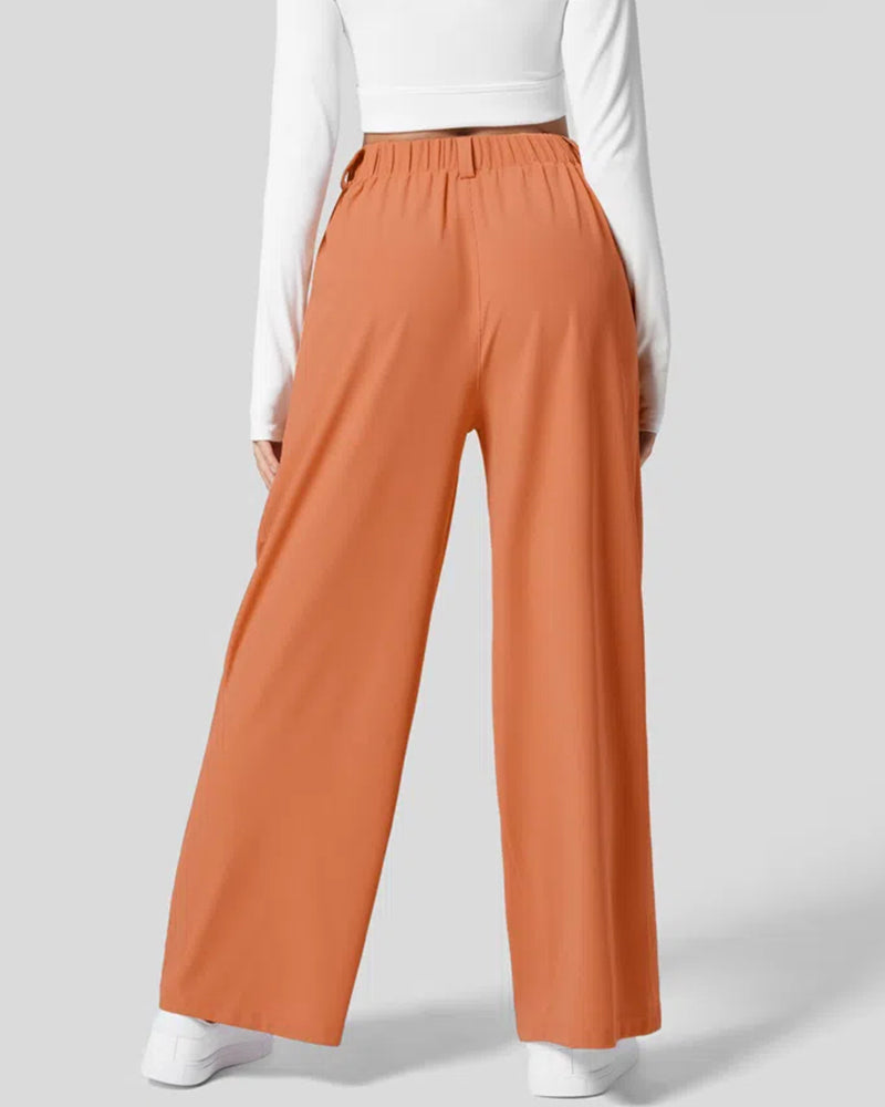 Waffle Wide Leg Casual Suit Pants（Pre-sale）