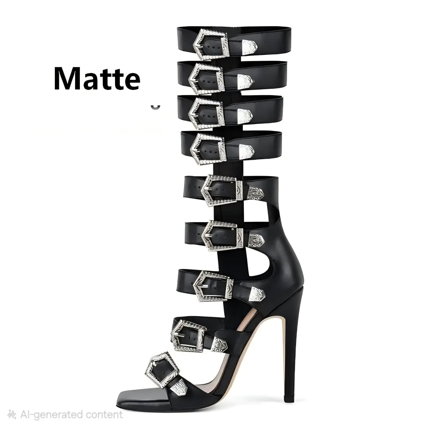 Buckle Stiletto Sandals