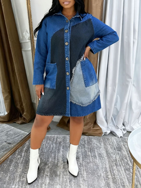 Colorblock Denim Jacket