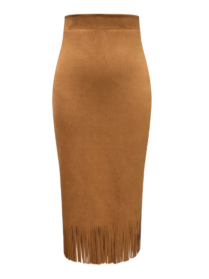 Fringe Pencil Skirt