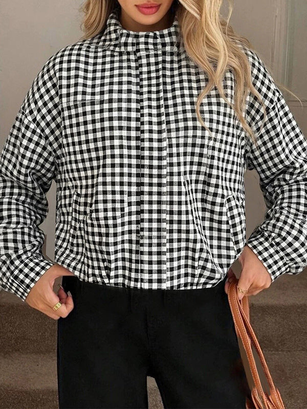 Plaid Collared Jacket