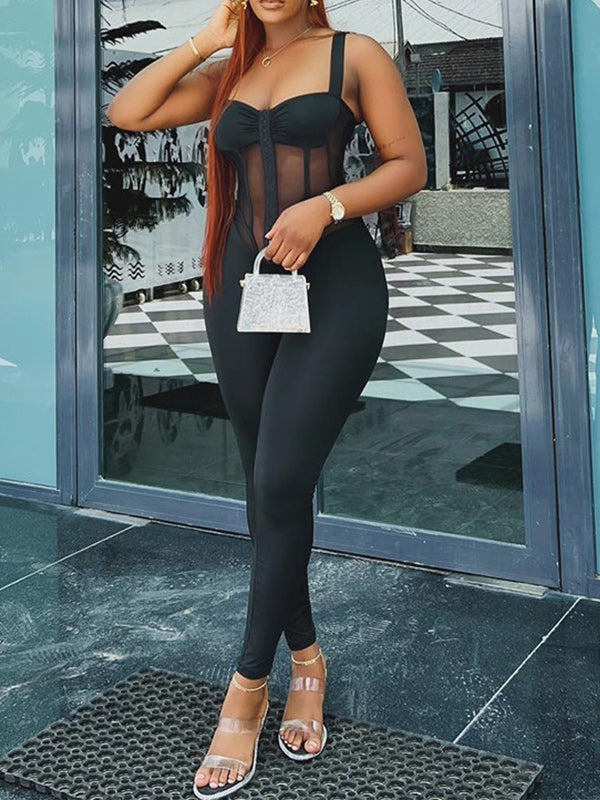 Solid Spaghetti Strap Jumpsuit