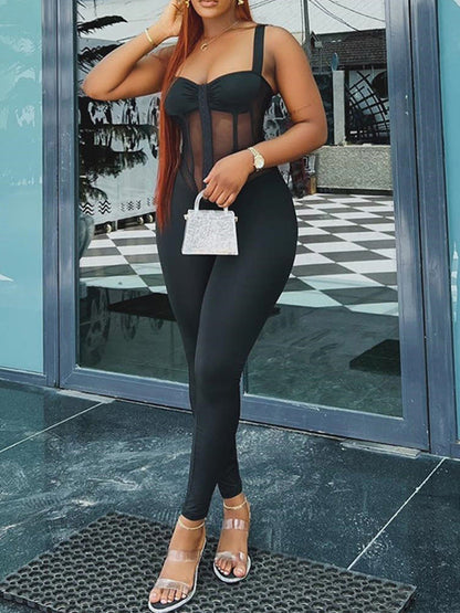 Solid Spaghetti Strap Jumpsuit