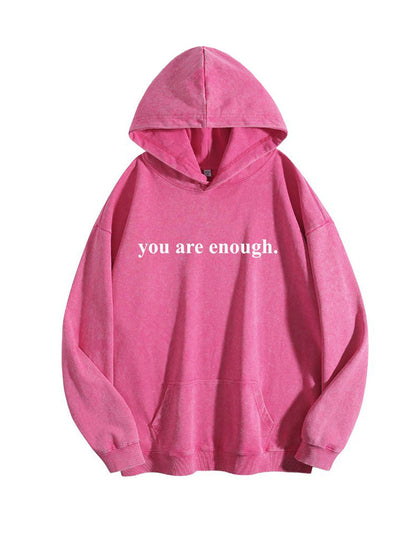 You're enough Vintage-Wash Hoodie